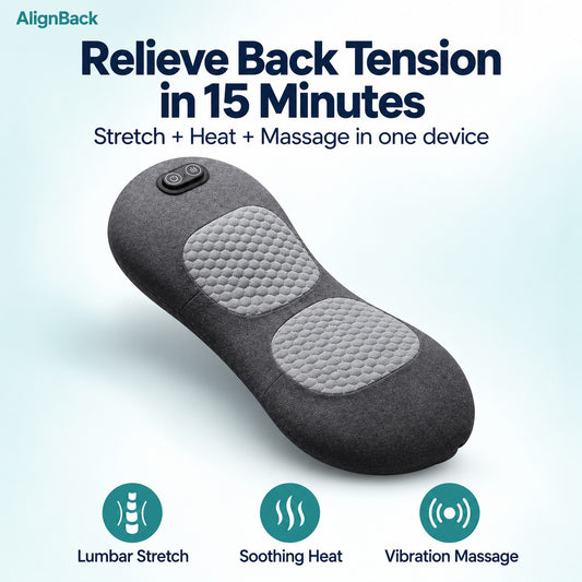 AlignBack 3-in-1 Back Stretcher with Heat & Massage