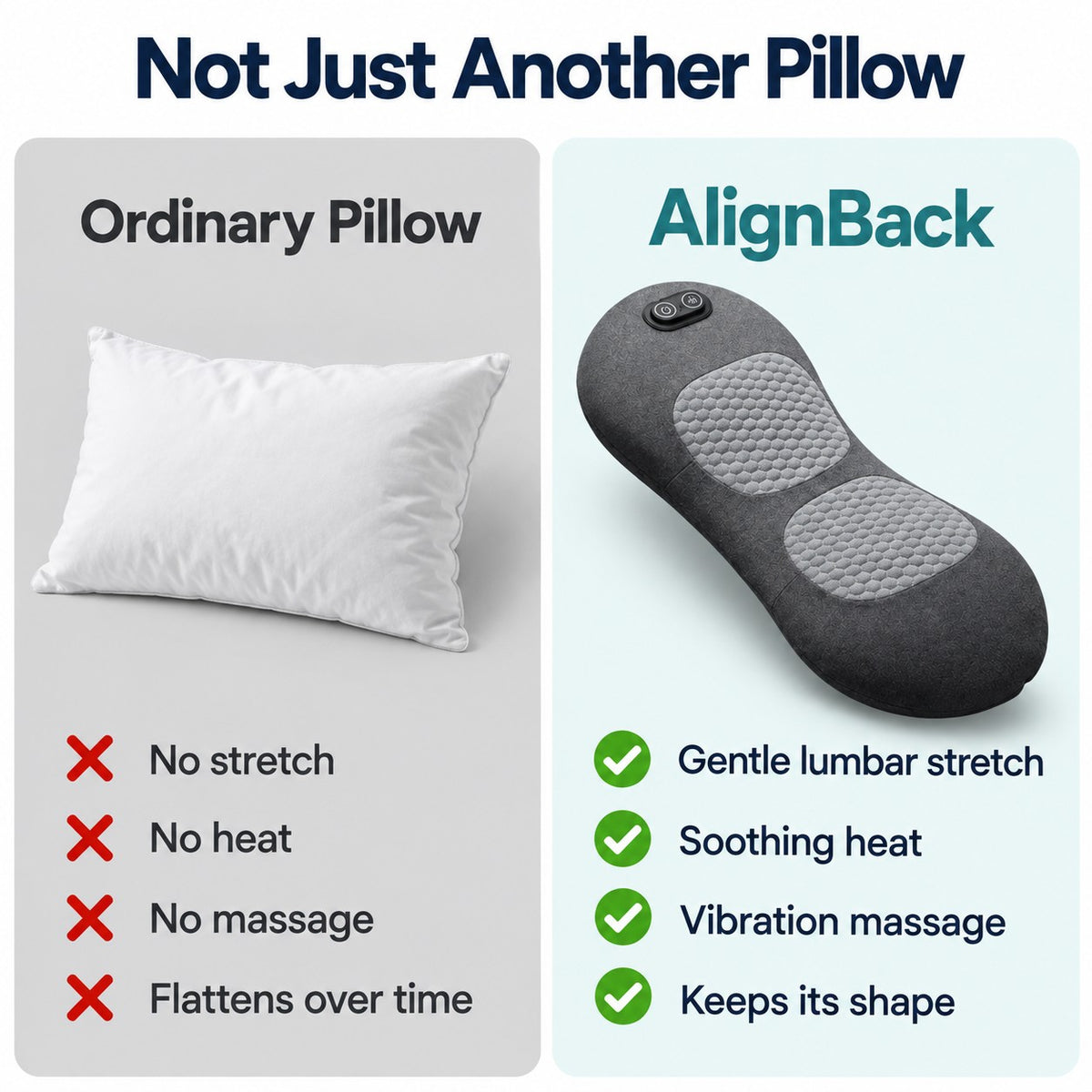 AlignBack 3-in-1 Back Stretcher with Heat & Massage
