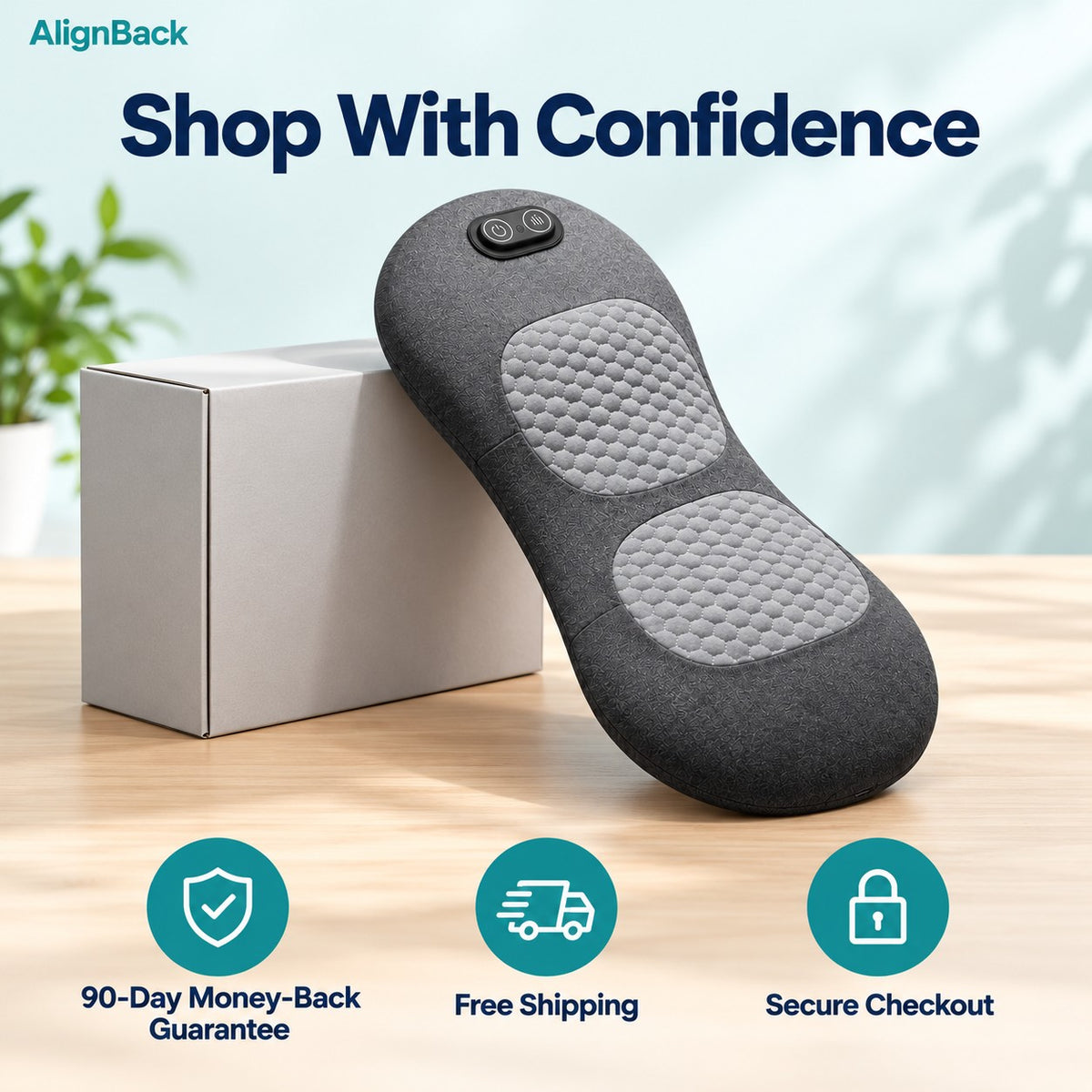 AlignBack 3-in-1 Back Stretcher with Heat & Massage